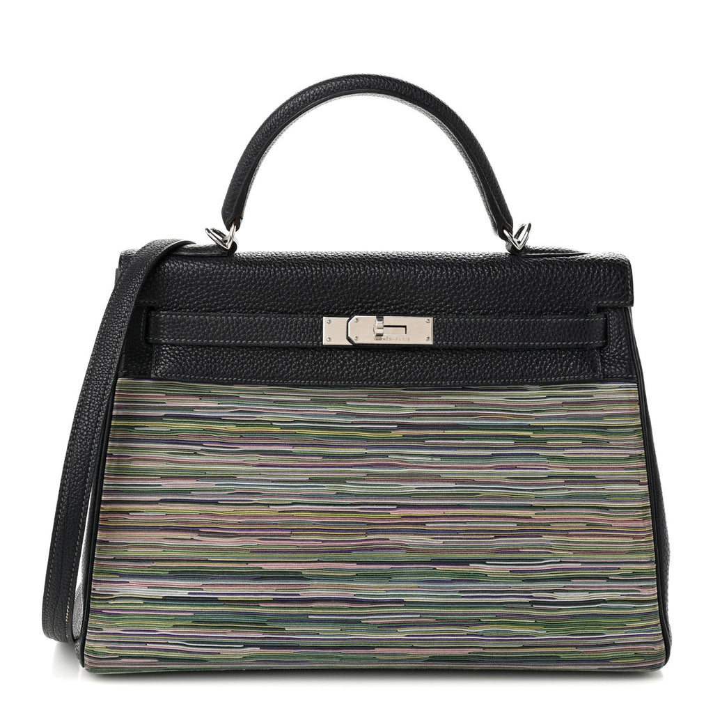 Hermès Taurillon Clemence Vibrato Kelly Retourne 32 Bleu Indigo