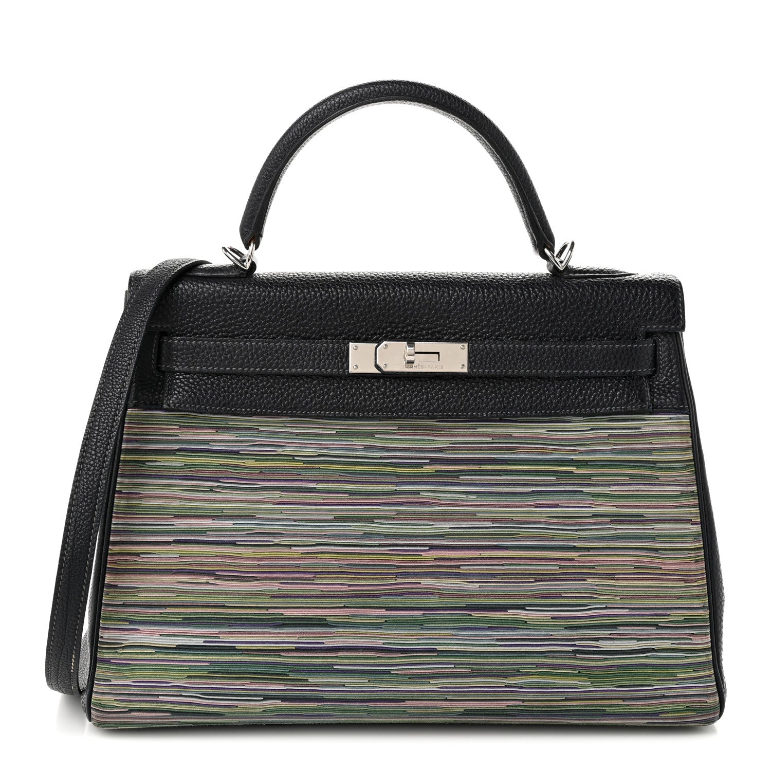 Hermès Taurillon Clemence Vibrato Kelly Retourne 32 Bleu Indigo