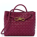 Bottega Veneta Nappa Intrecciato Small Andiamo Shoulder Bag Cinnabar