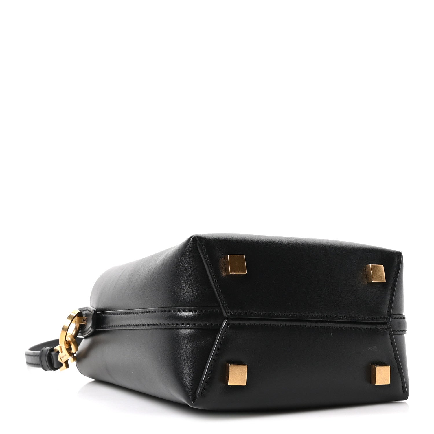 Saint Laurent Shiny Calfskin Le 37 Mini Bucket Bag Black