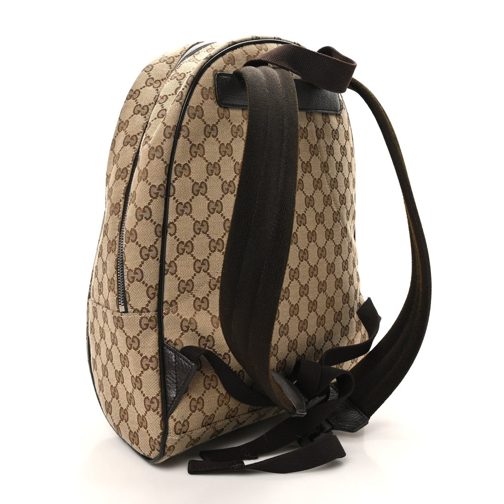 Gucci Monogram Travel Backpack Dark Brown