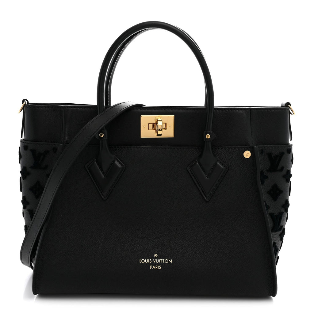 Louis Vuitton Calfskin Monogram Tufting On My Side Black