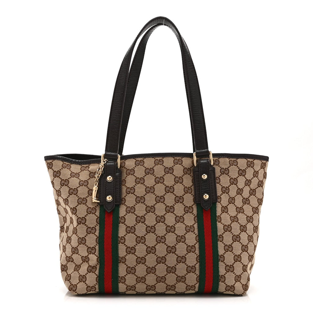Gucci Monogram Medium Jolicoeur Tote Dark Brown