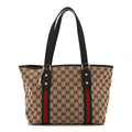 Gucci Monogram Medium Jolicoeur Tote Dark Brown