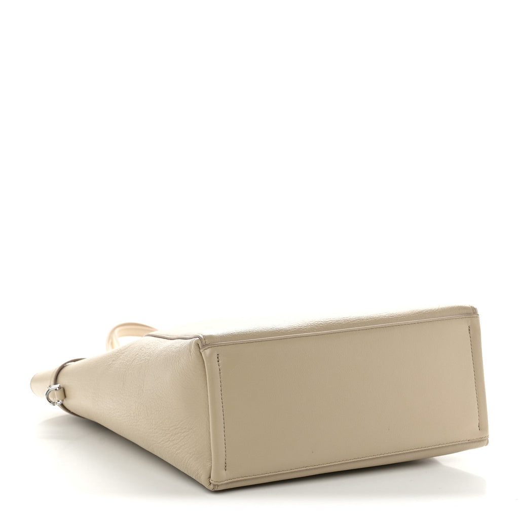 Givenchy Calfskin Voyou Medium North South Tote Natural Beige
