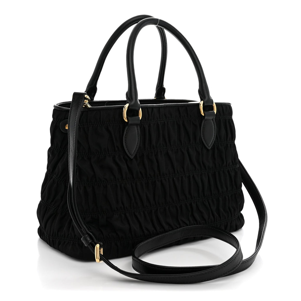 Prada Tessuto Nylon Gaufre Small Tote Black