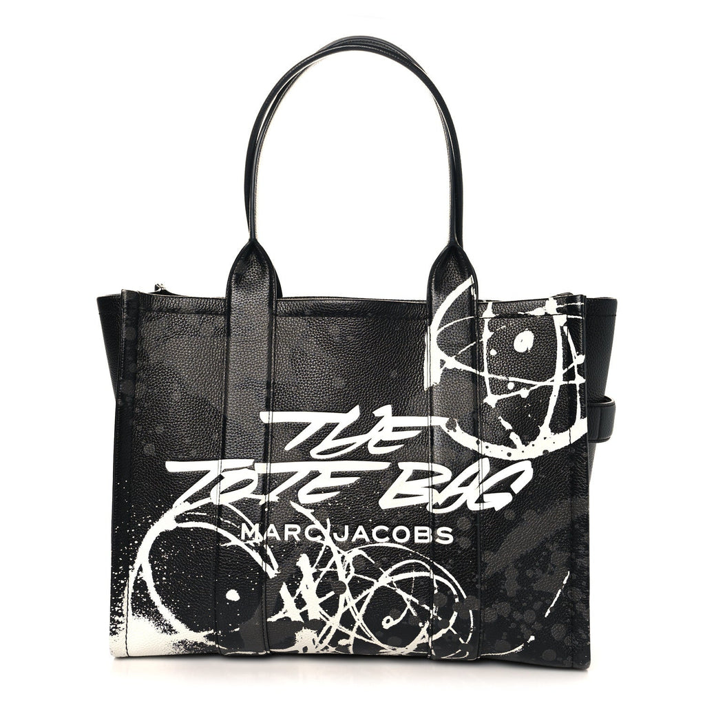 X FUTURA Grained Calfskin Large The Tote Bag Black