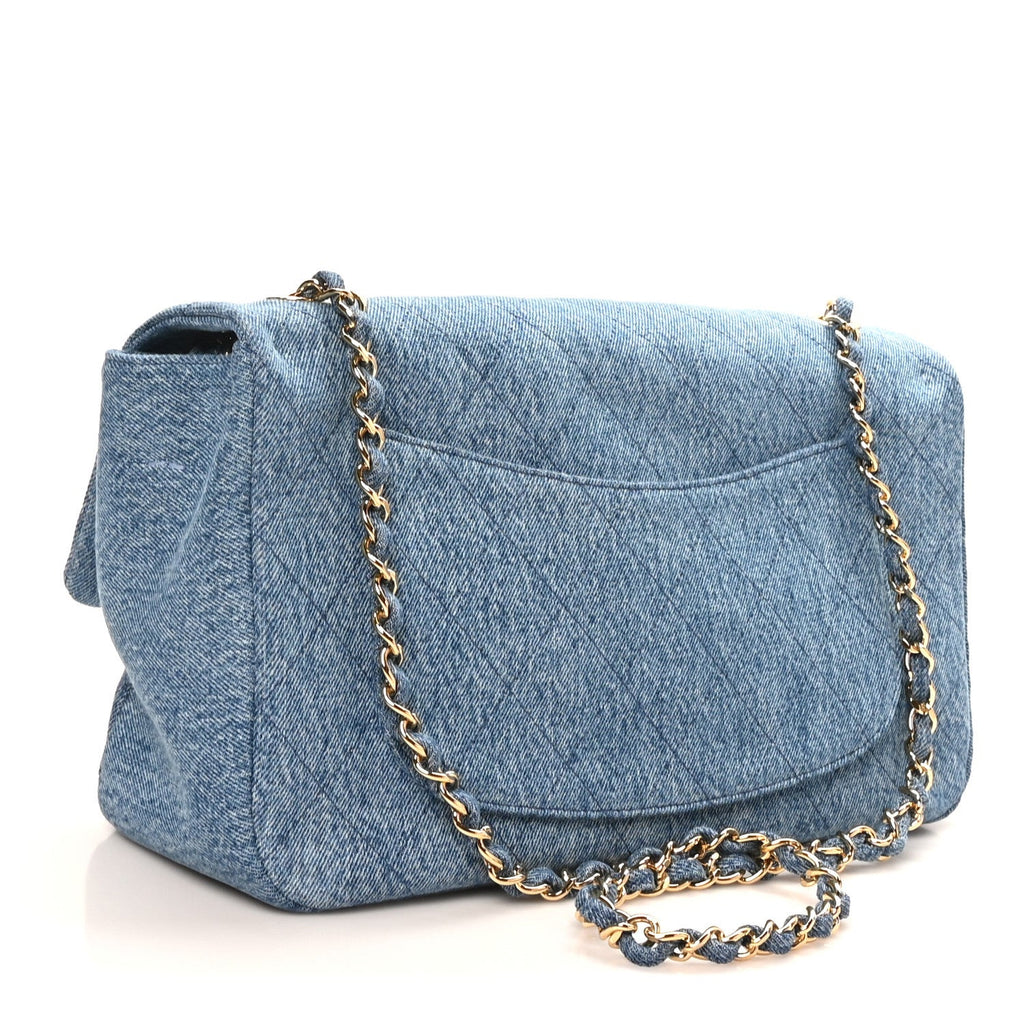 Chanel Denim Small Souplissimo Maxi Flap Blue