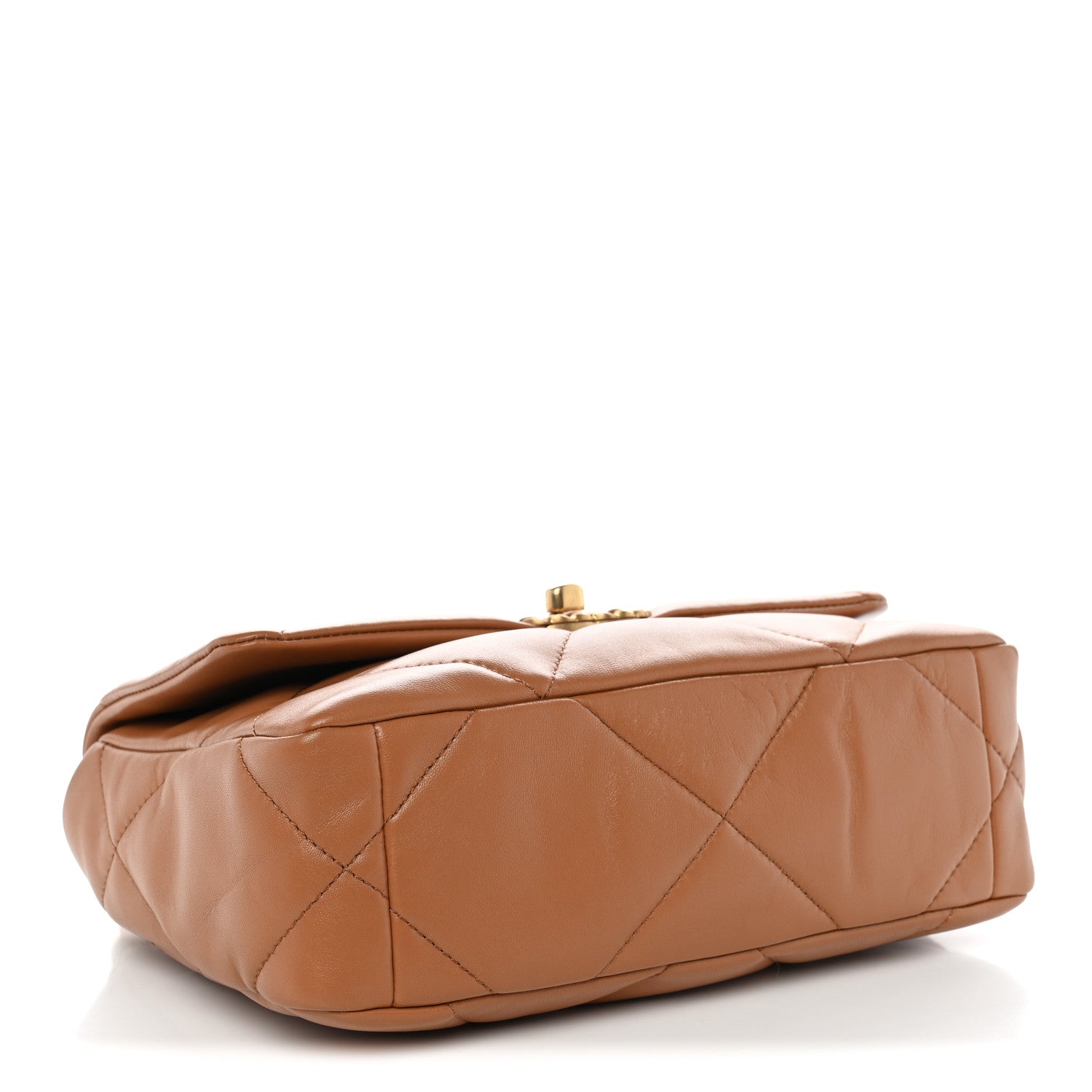 Chanel Lambskin Quilted Medium Chanel 19 Flap Brown