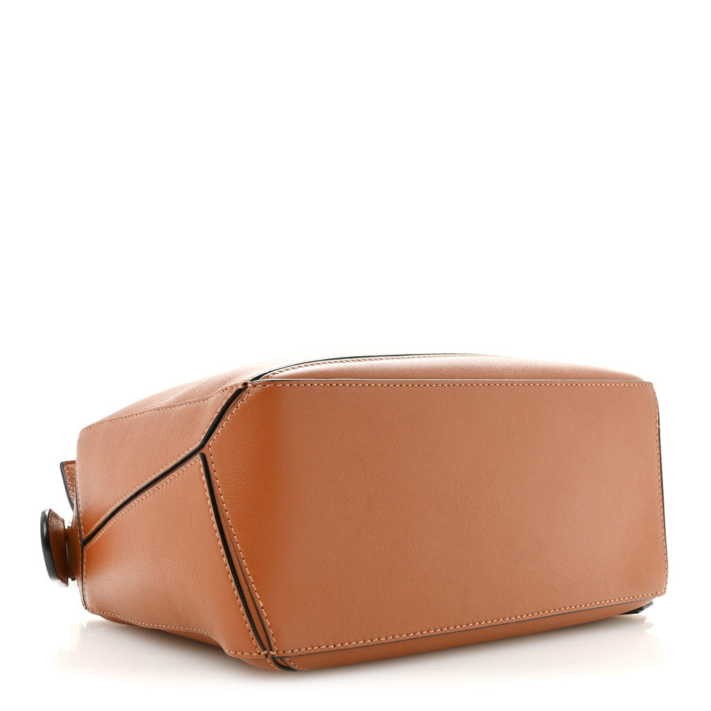 Loewe Calfskin Small Puzzle Bag Tan