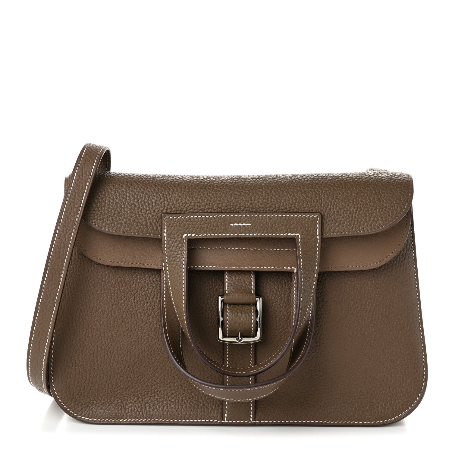 Hermès Taurillon Clemence Halzan 31 Etoupe