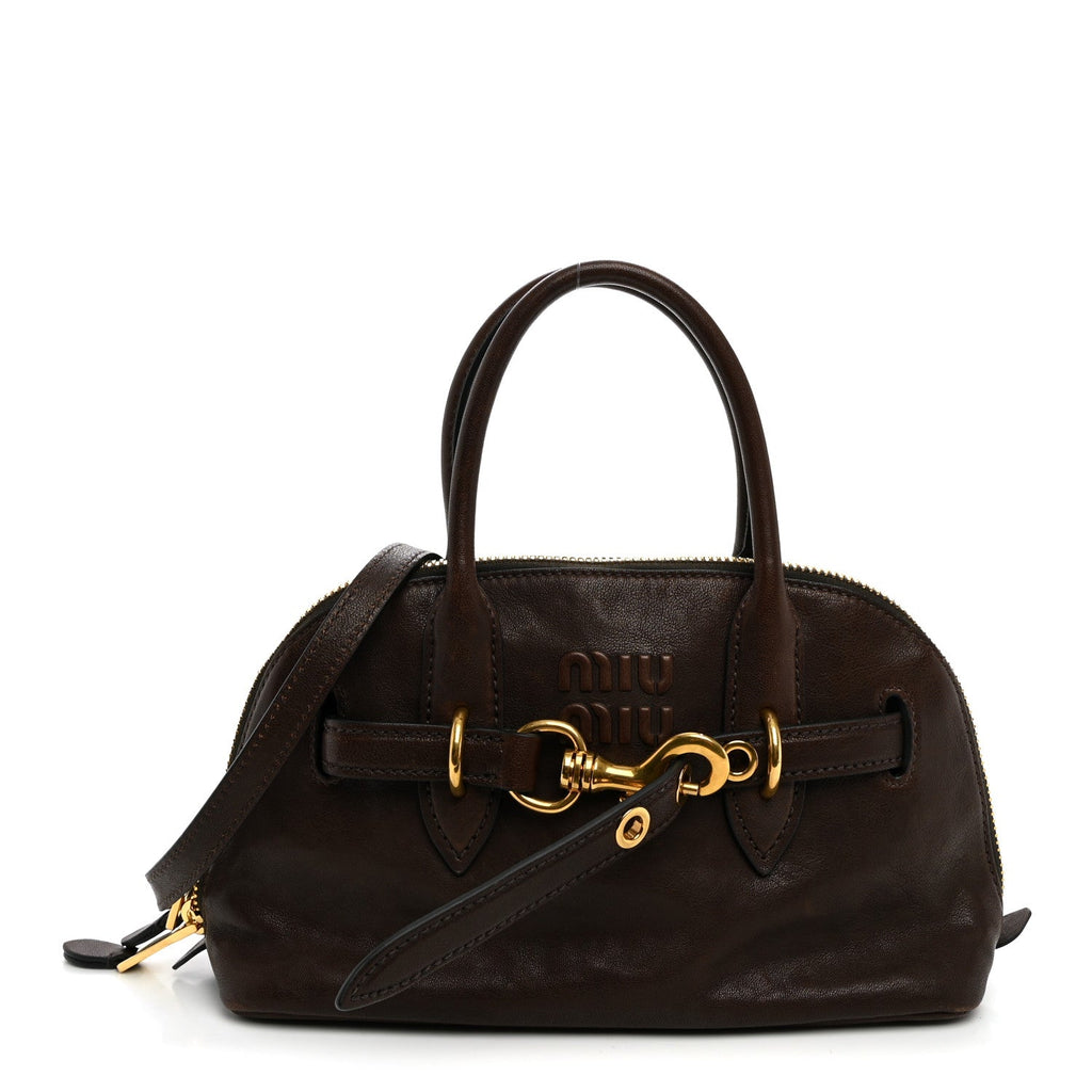 Miu Miu Nappa Aviator Small Aventure Bag Radica