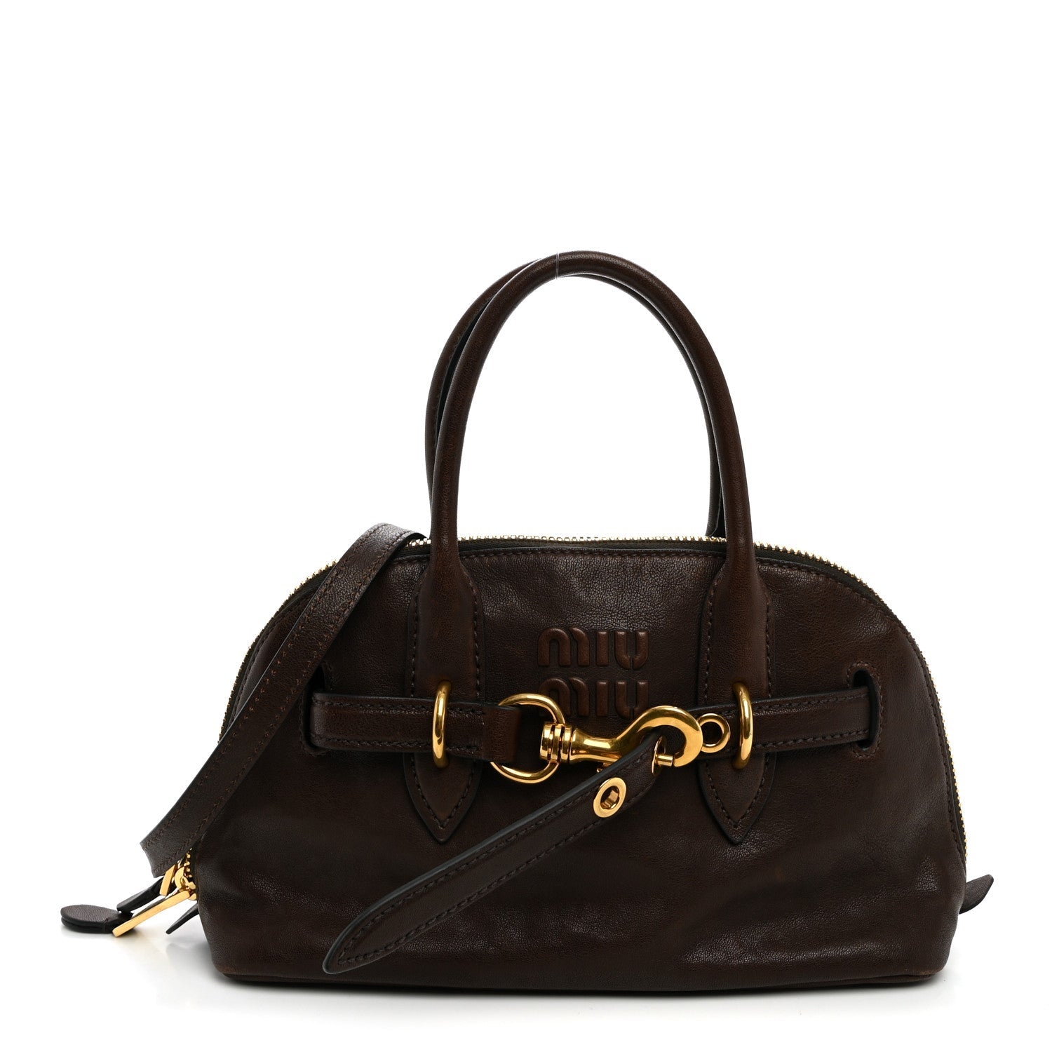 Miu Miu Nappa Aviator Small Aventure Bag Radica