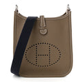 Hermès Taurillon Clemence Amazone Evelyne TPM Etoupe Bleu Indigo
