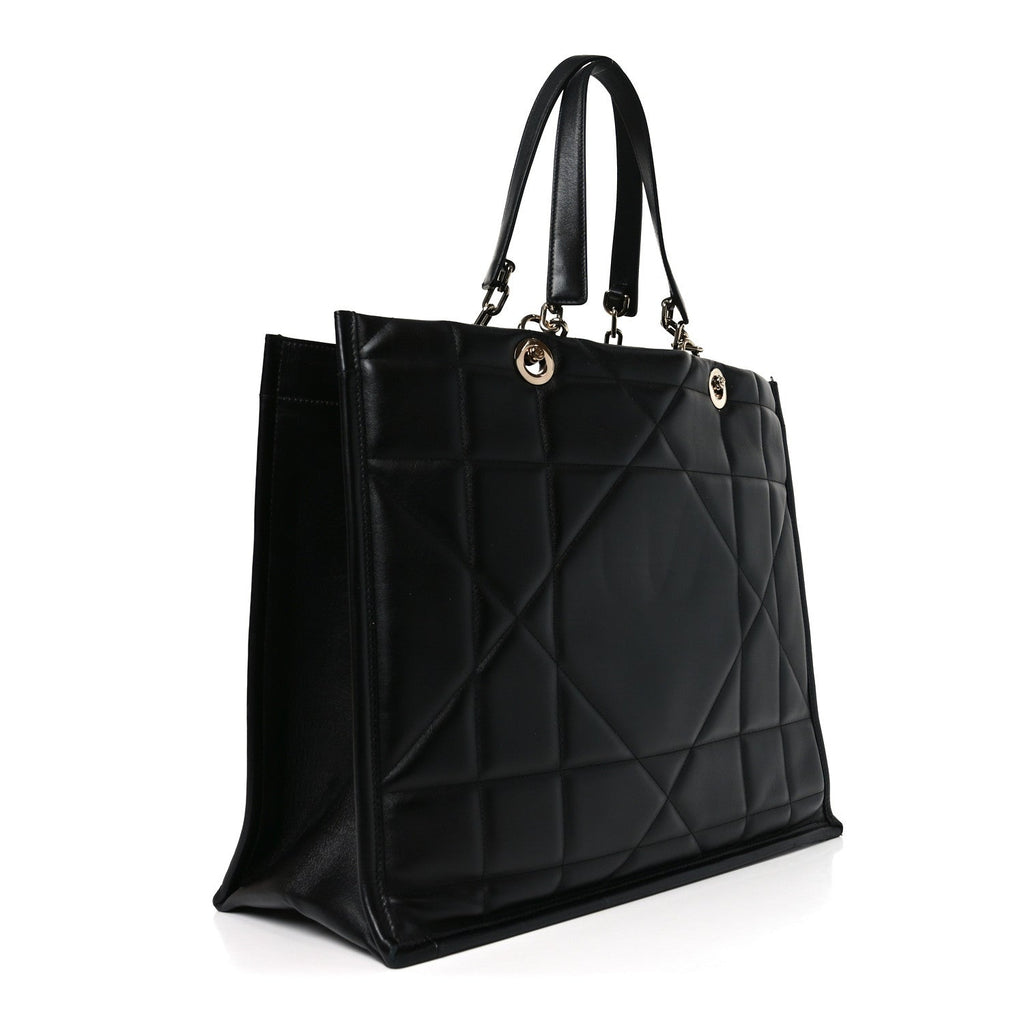 Dior Calfskin Archicannage Large Essential Tote Black
