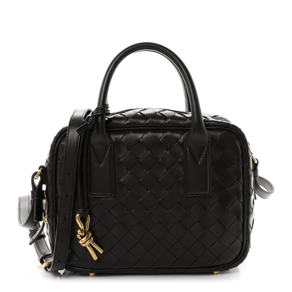 Bottega Veneta Lambskin Intrecciato Small Getaway Fondant