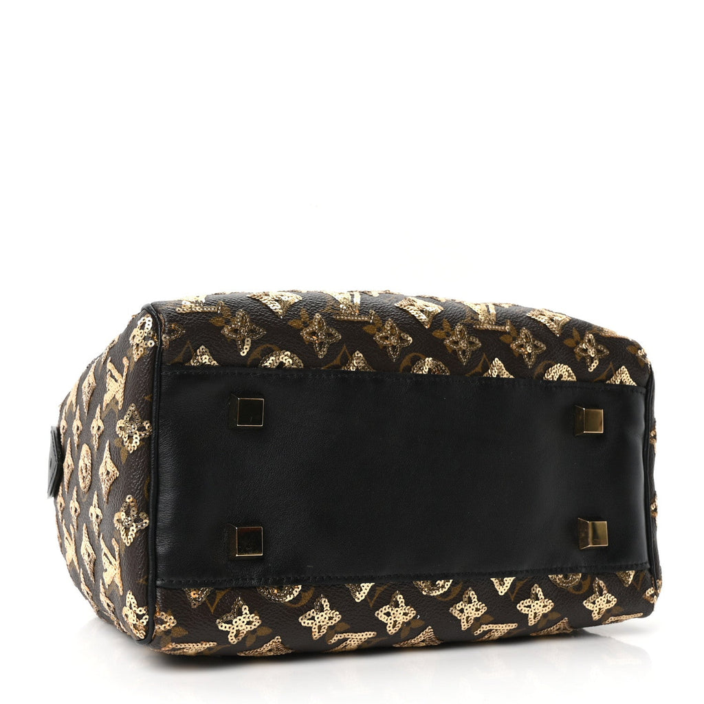 Louis Vuitton Monogram Sequins Eclipse Speedy 28 Gold