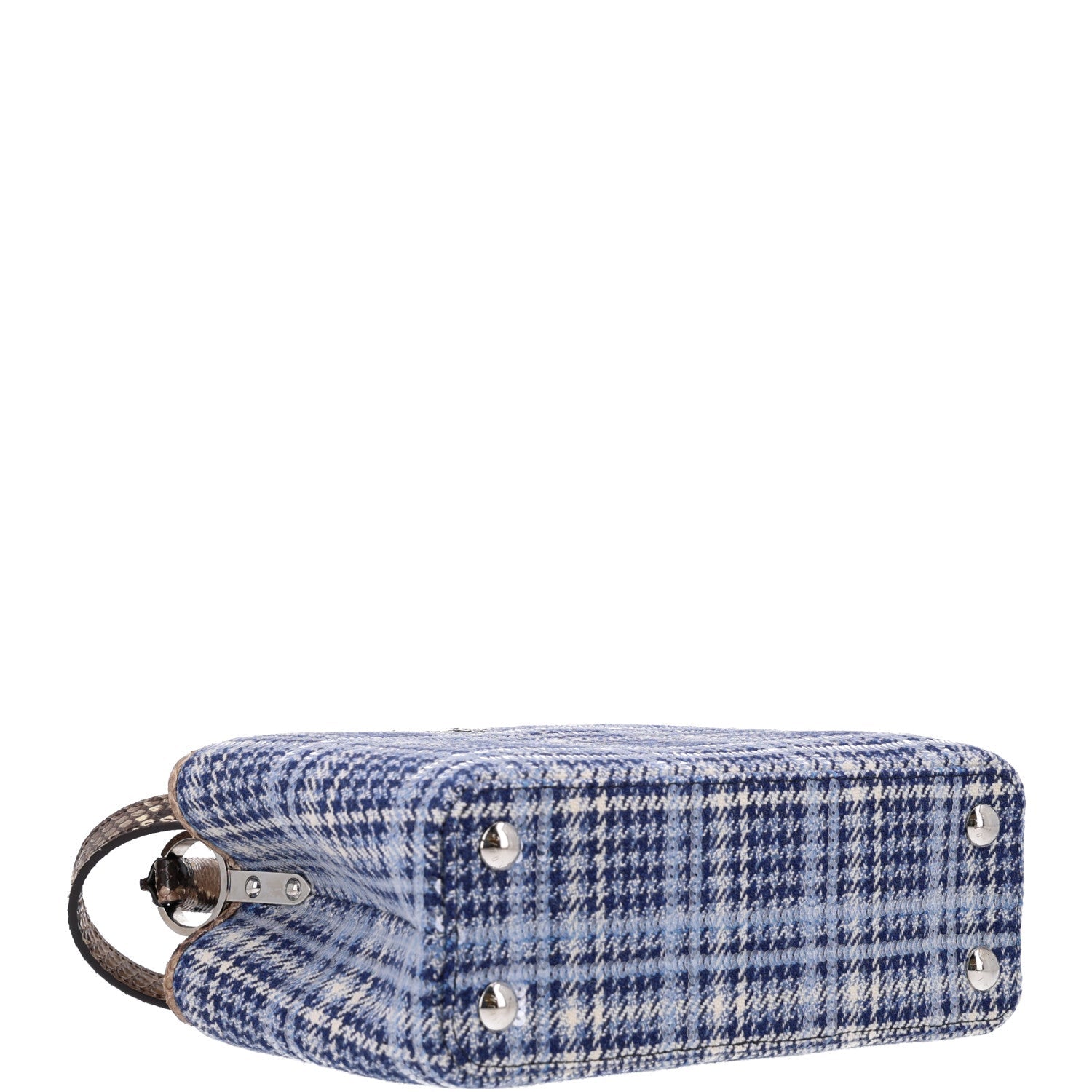 Louis Vuitton Tweed Sequins Snakeskin Capucines BB Blue