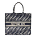 Dior Oblique Large Book Tote Blue Multicolor