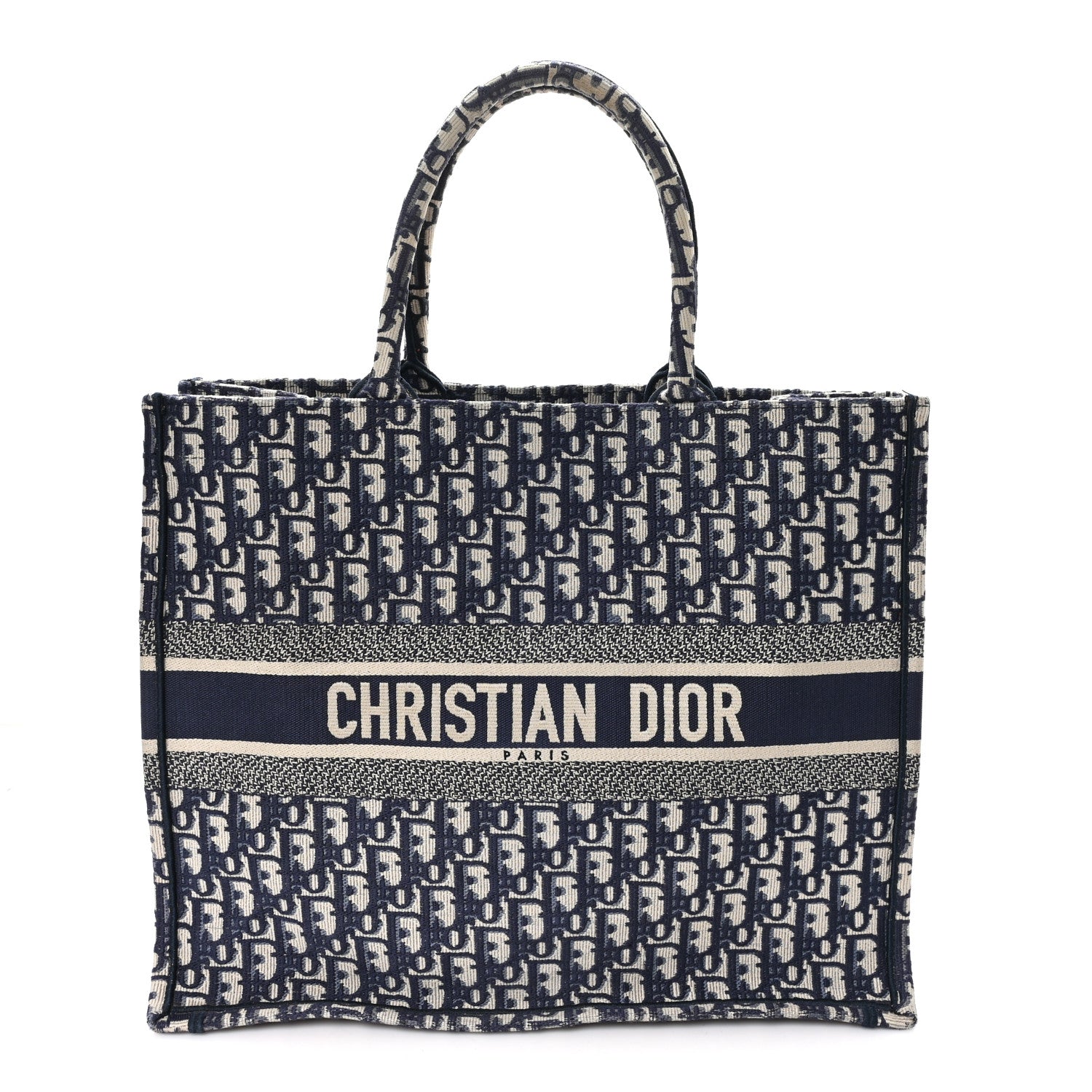 Dior Oblique Large Book Tote Blue Multicolor