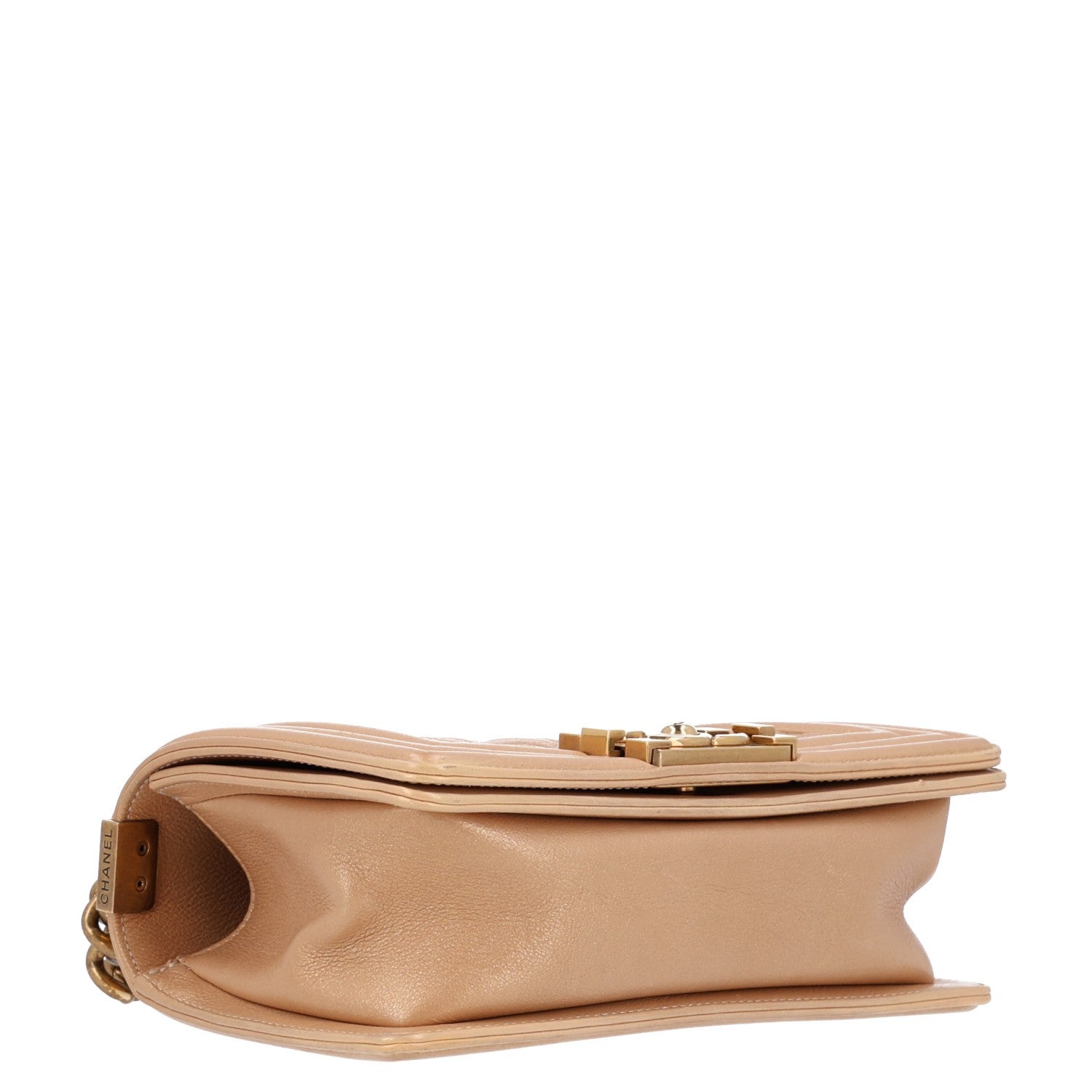 Chanel Metallic Caviar Quilted Small Boy Flap Gold
