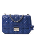 Dior Lambskin Cannage Medium Miss Dior Flap Blue