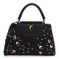 Louis Vuitton Taurillon Mechanical Flowers Capucines PM Black