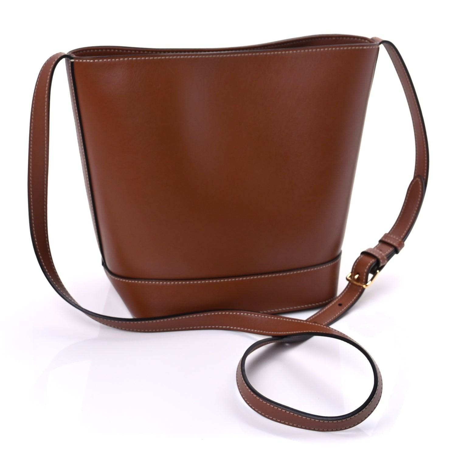Celine Smooth Calfskin Small Cuir Triomphe Bucket Bag Tan