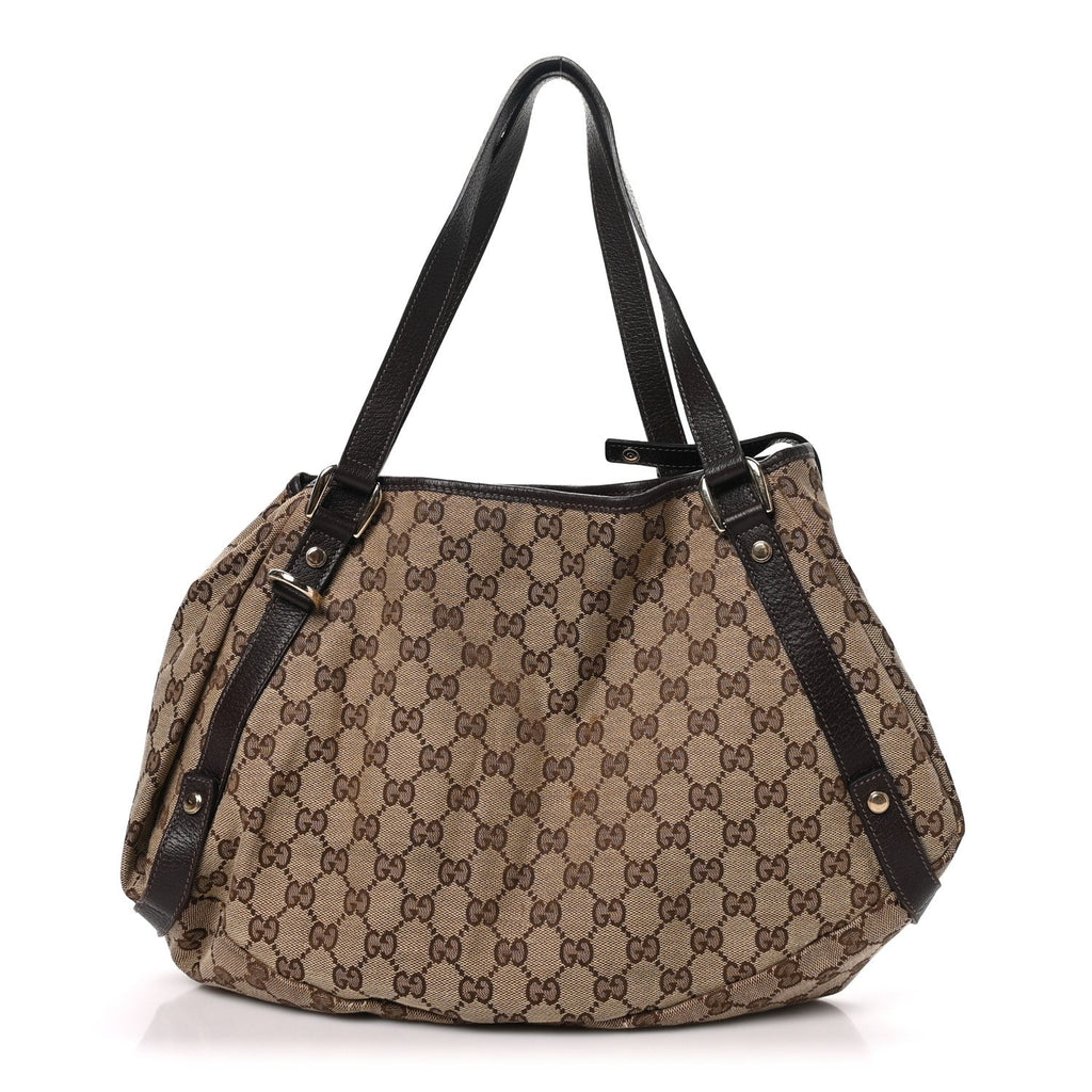 Gucci Monogram Medium Abbey Shoulder Bag Dark Brown