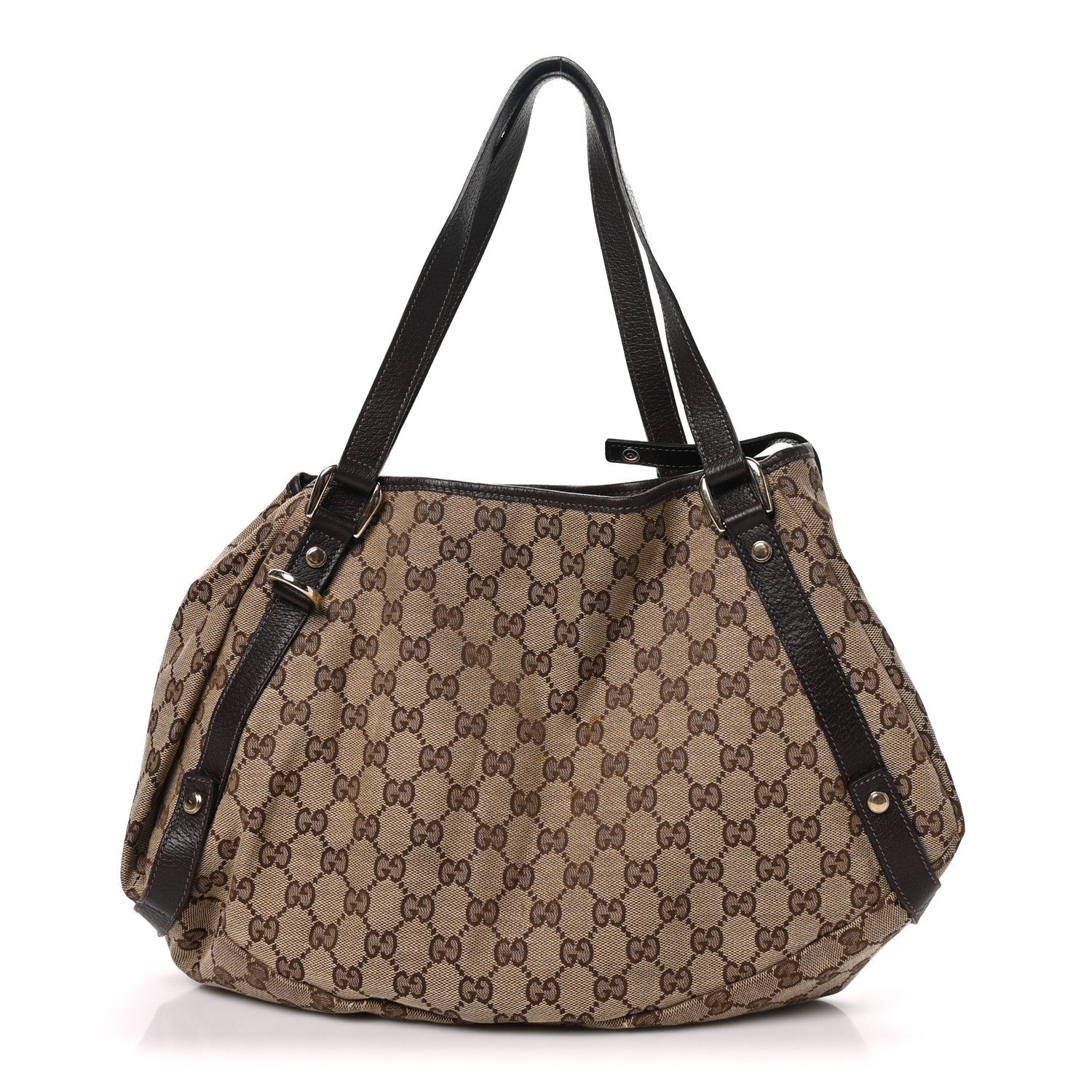 Gucci Monogram Medium Abbey Shoulder Bag Dark Brown