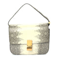 Celine Lizard Medium Classic Box Flap Bag Natural
