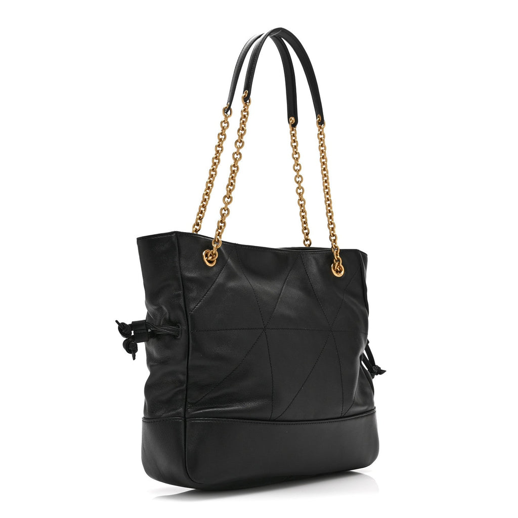 Saint Laurent Lambskin Medium Jamie Shopping Tote Black
