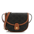 Celine Canvas Calfskin Triomphe Mini Besace Tan