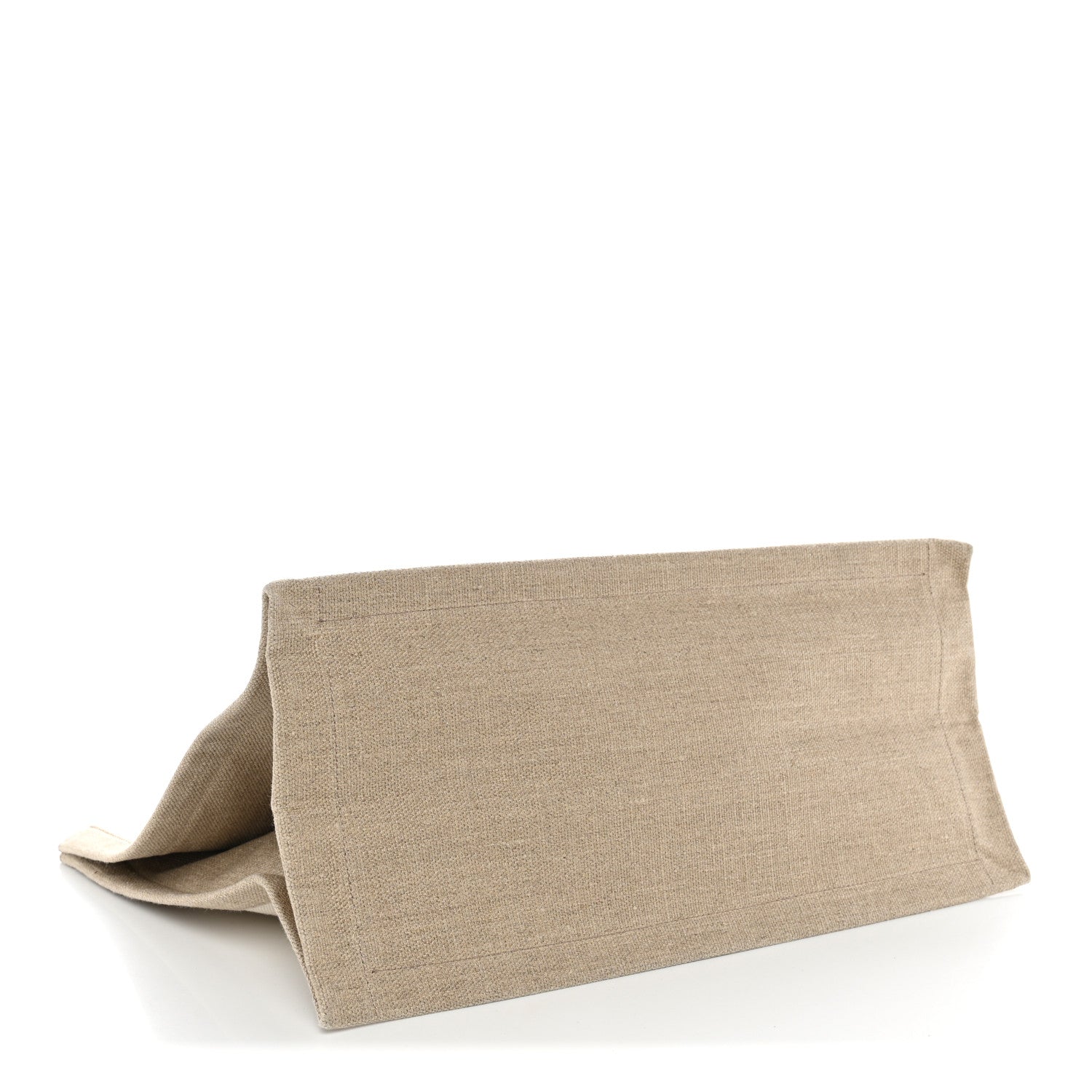Saint Laurent Linen Calfskin Small Rive Gauche Tote Greggio Natural