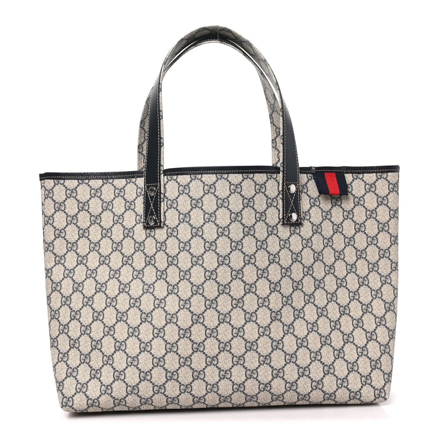 Gucci GG Plus Monogram Medium Signature Web Loop Tote Navy