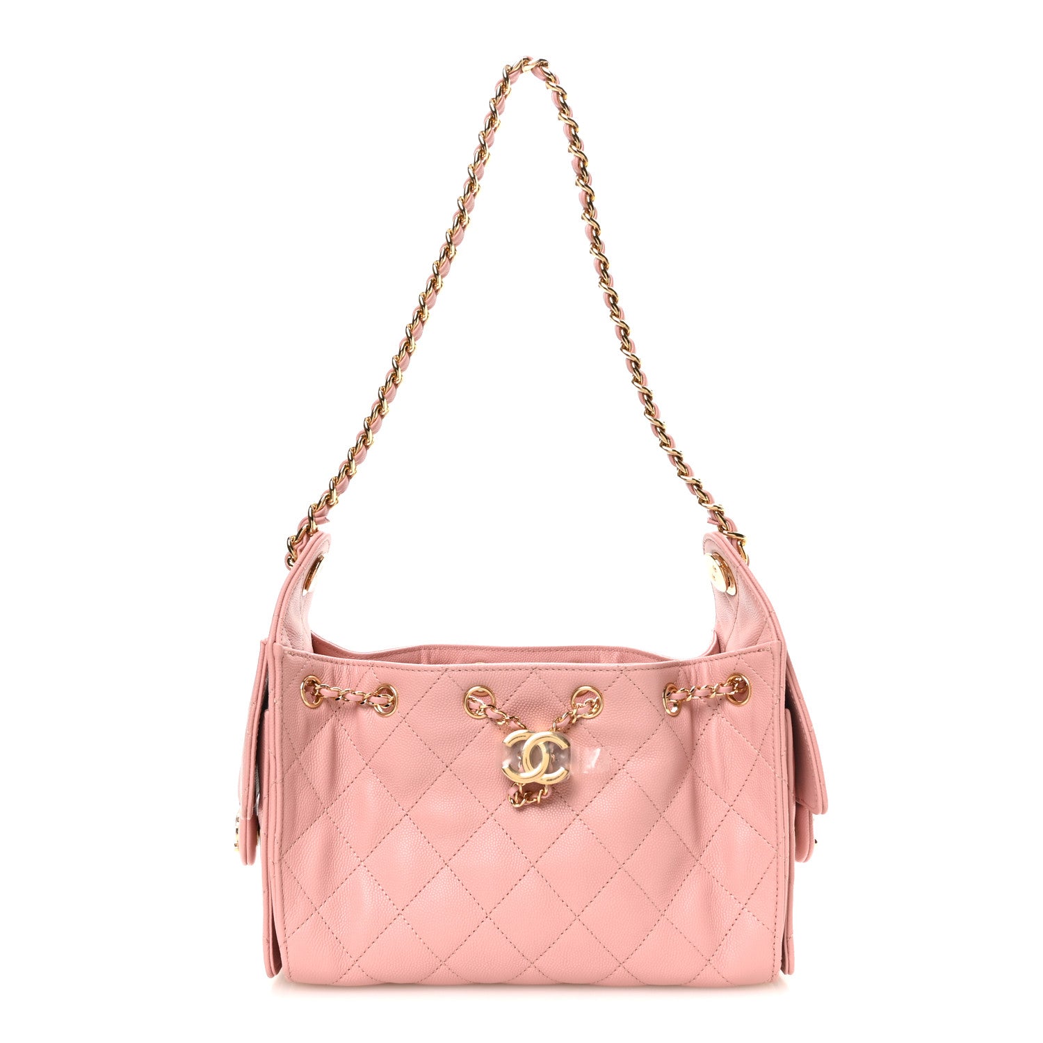 Chanel Caviar Quilted Mini Chanel 25 Handbag Pink