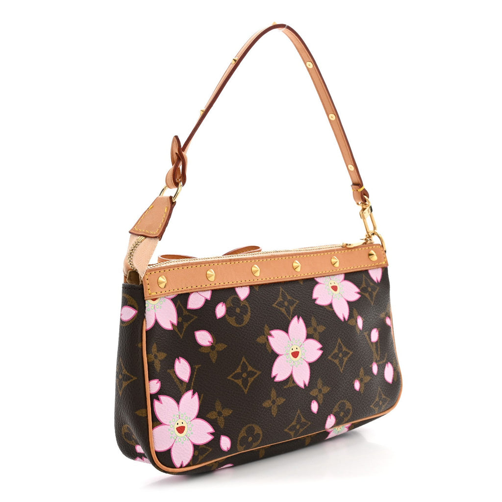 Louis Vuitton Monogram Cherry Blossom Pochette Accessories Brown