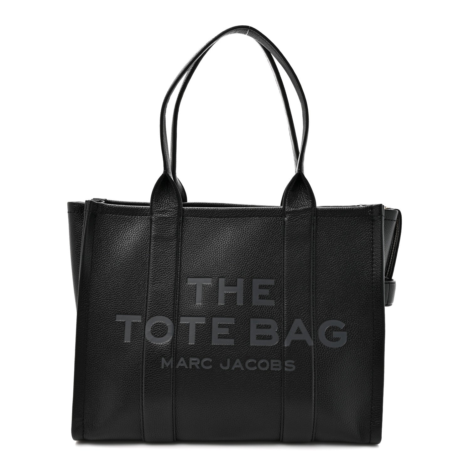 Grained Calfskin Large The Tote Bag Black