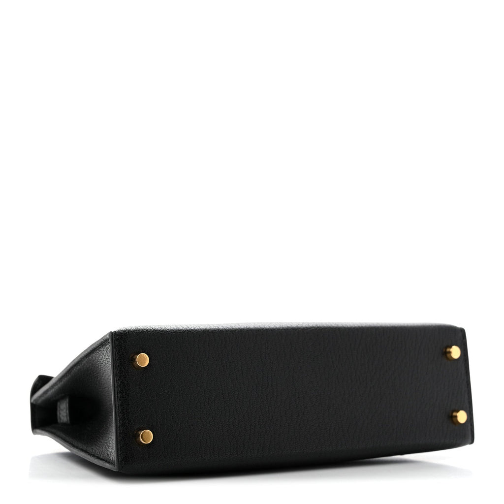 Hermès Chevre Mysore Mini Kelly Sellier 20 Black