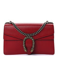 Gucci Dollar Calfskin Swarovski Crystal Small Dionysus Shoulder Bag Hibiscus Red