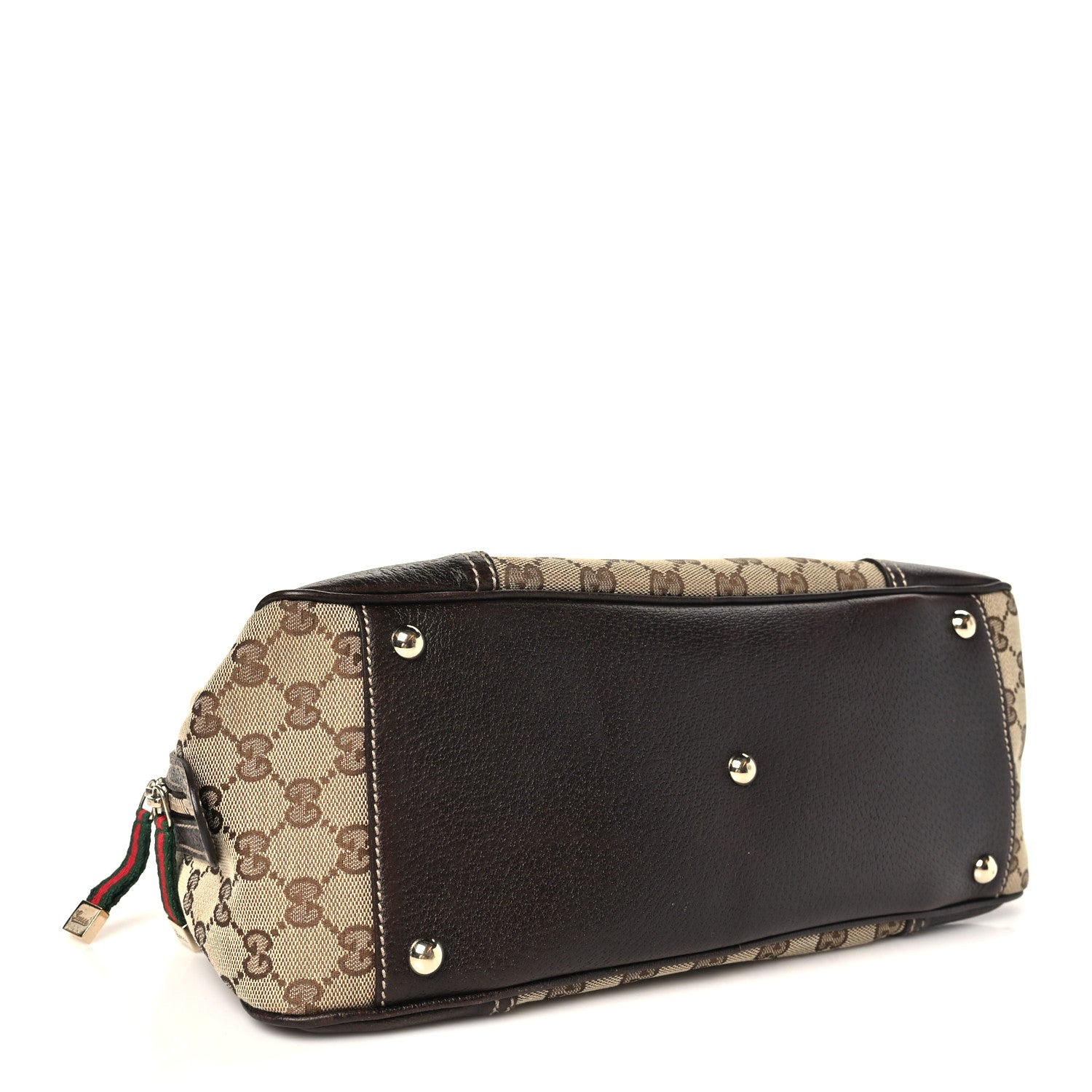 Gucci Monogram Small Princy Satchel Dark Brown