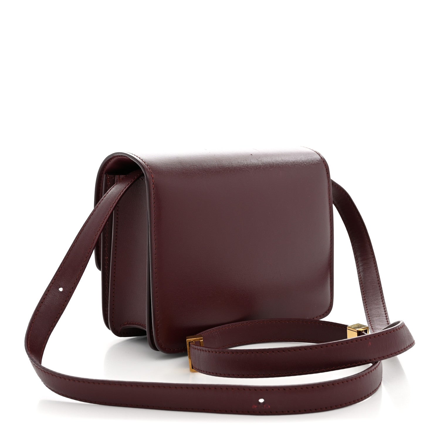 Celine Box Calfskin Small Classic Box Flap Bag Burgundy