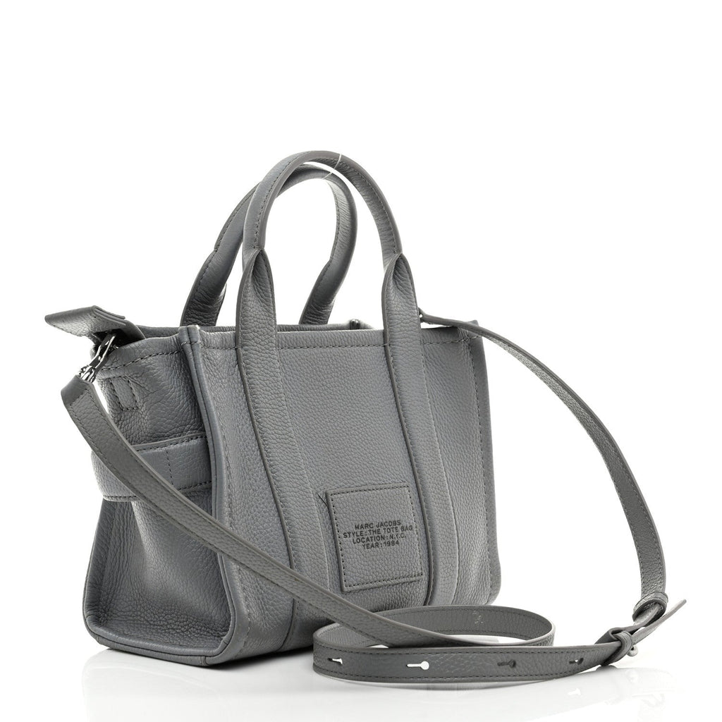 Grained Calfskin Small The Tote Bag Wolf Grey