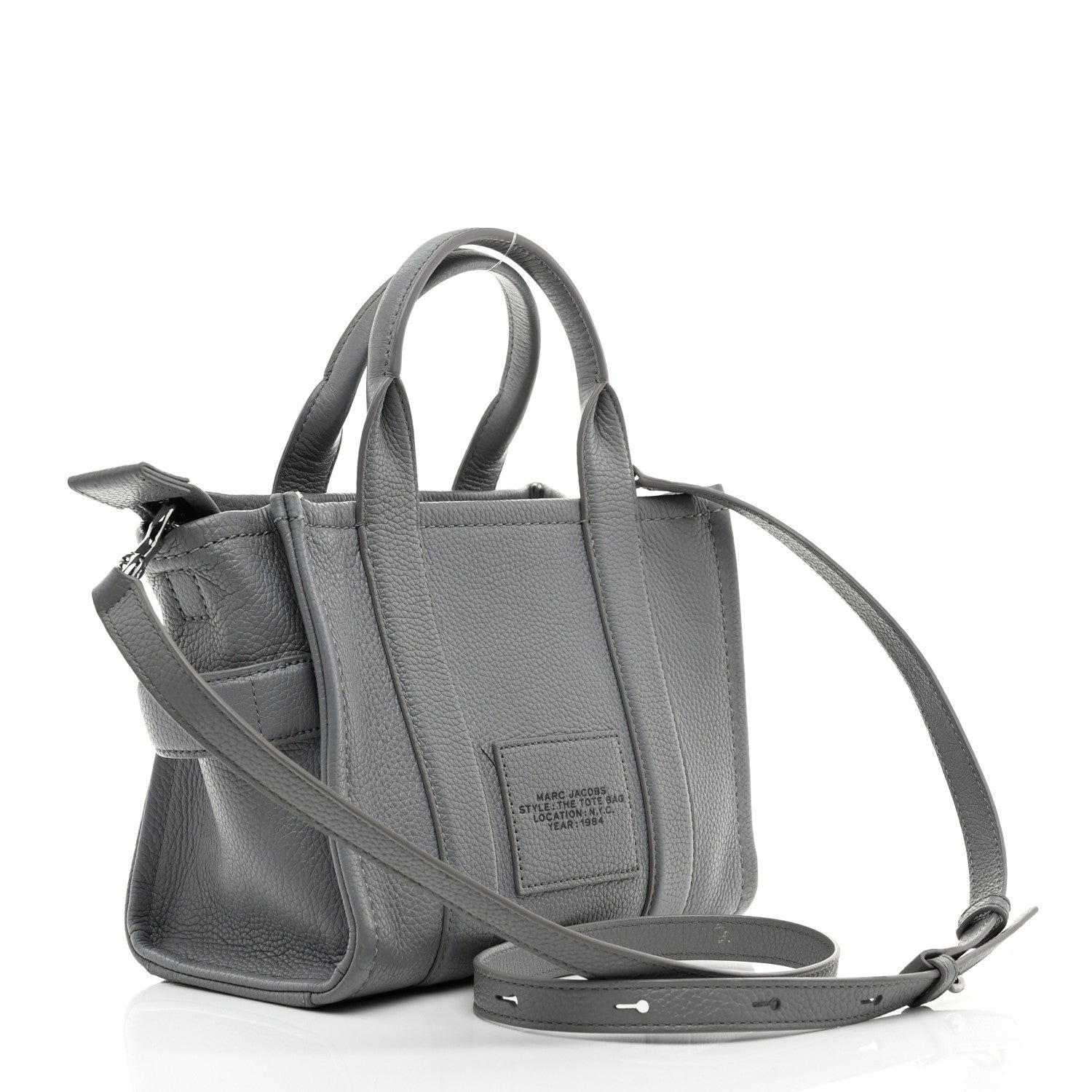 Grained Calfskin Small The Tote Bag Wolf Grey