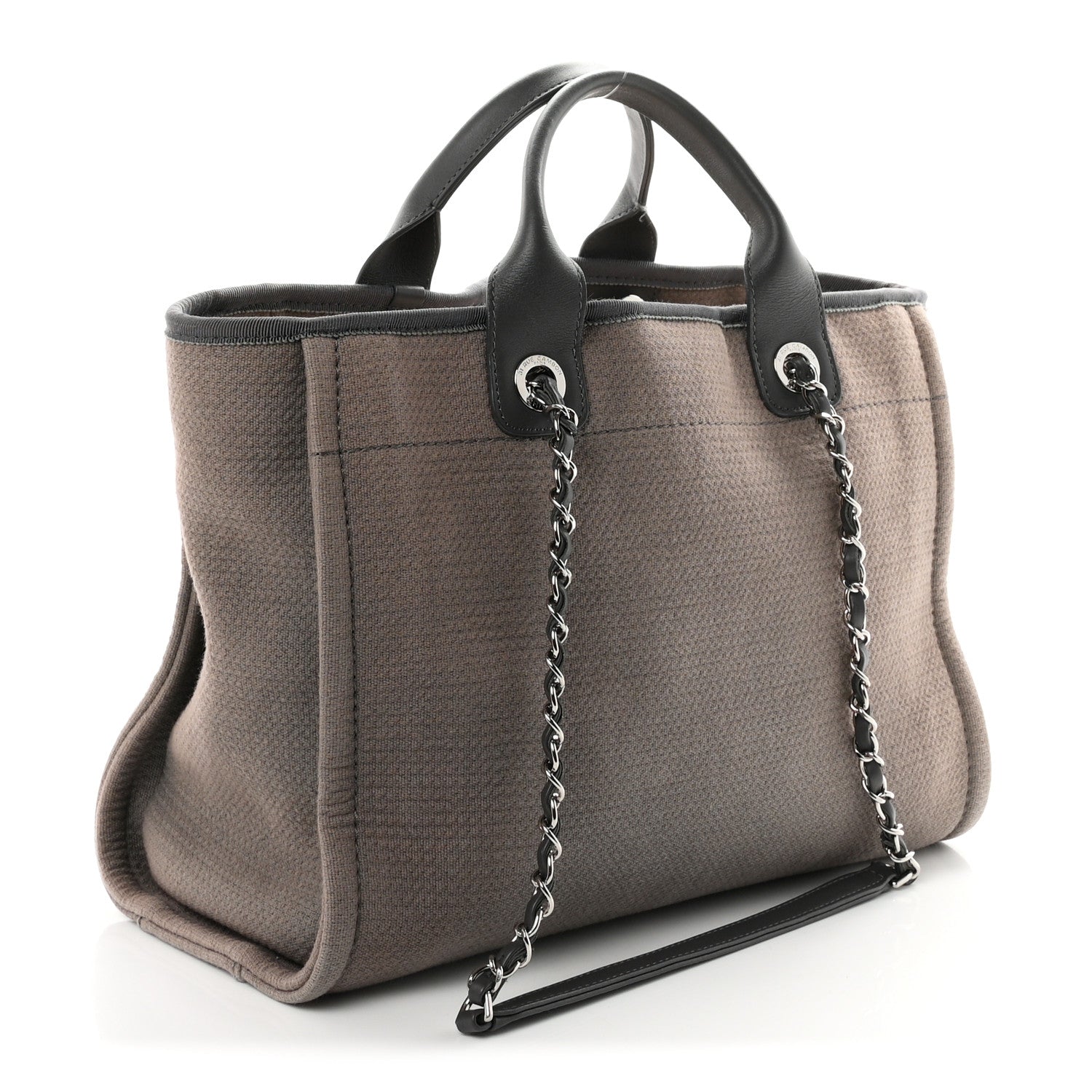 Chanel Mixed Fibers Small Deauville Tote Grey