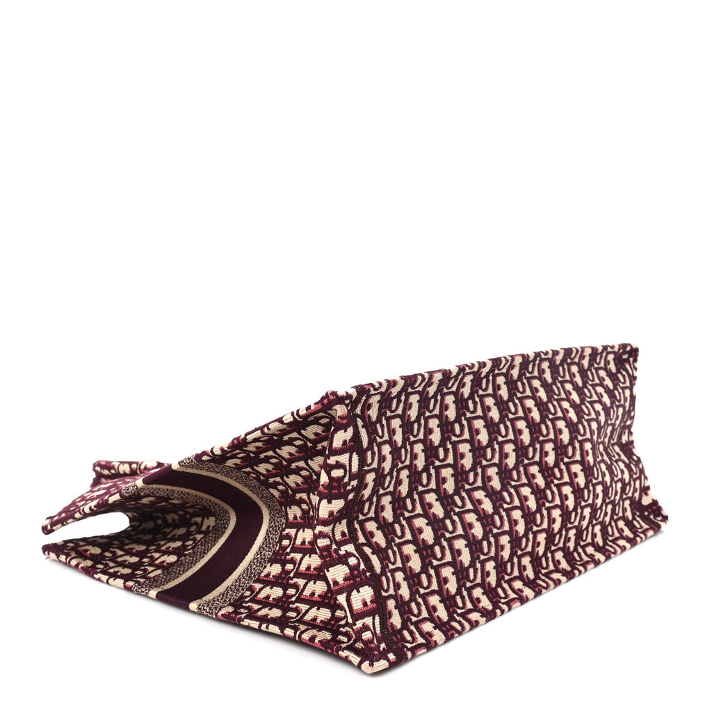 Dior Oblique Large Book Tote Burgundy Multicolor Burgundy Multicolor