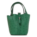 Hermès Ostrich Micro Picotin Lock Vert Vertigo