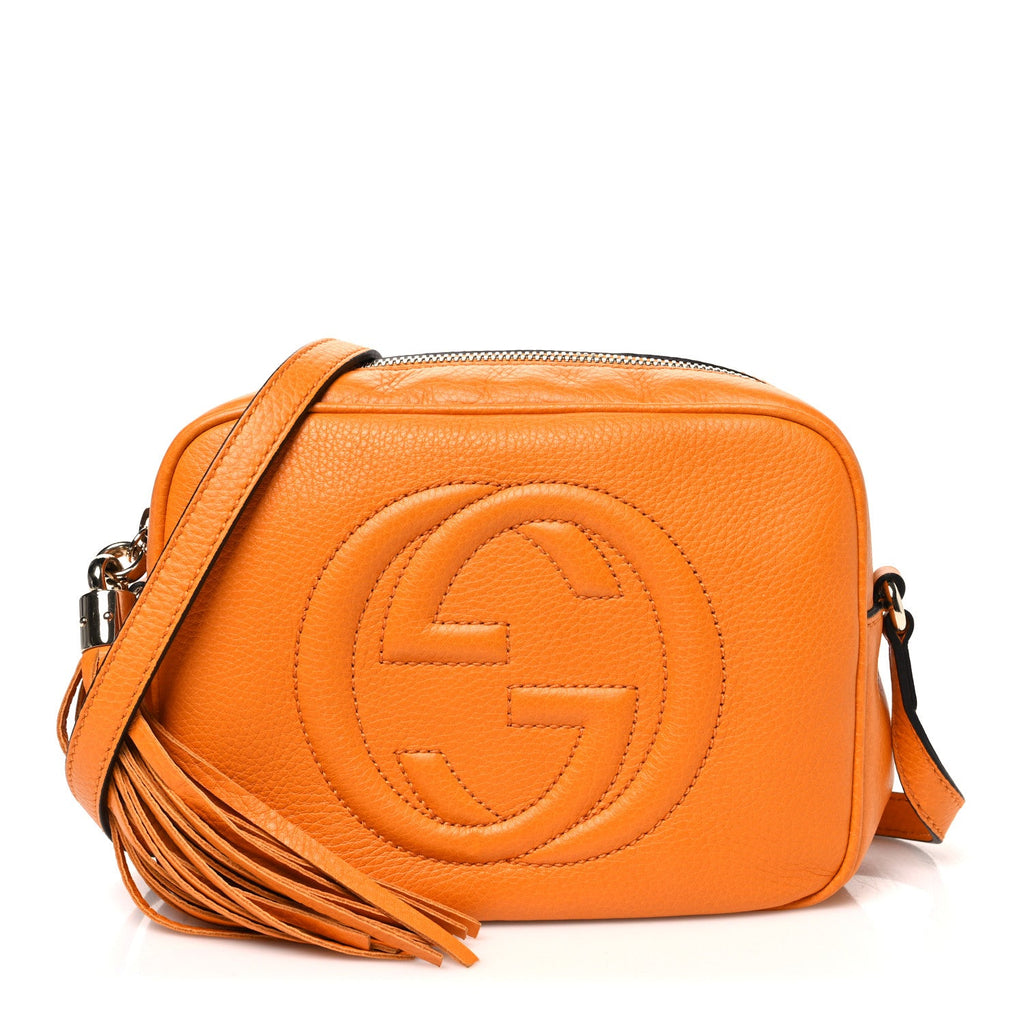 Gucci Pebbled Calfskin Small Soho Disco Bag Curcuma
