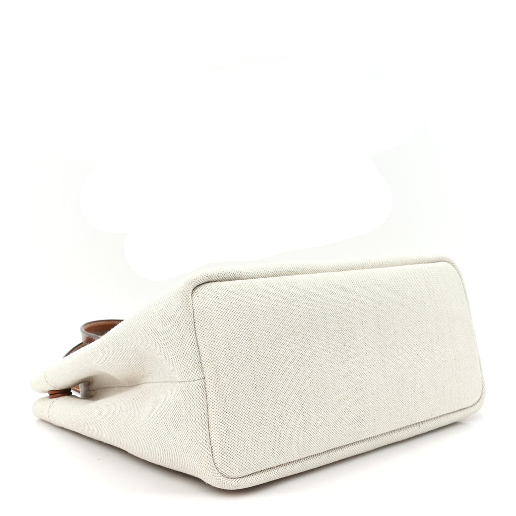 Prada Canvas Shopping Logo Tote Naturale