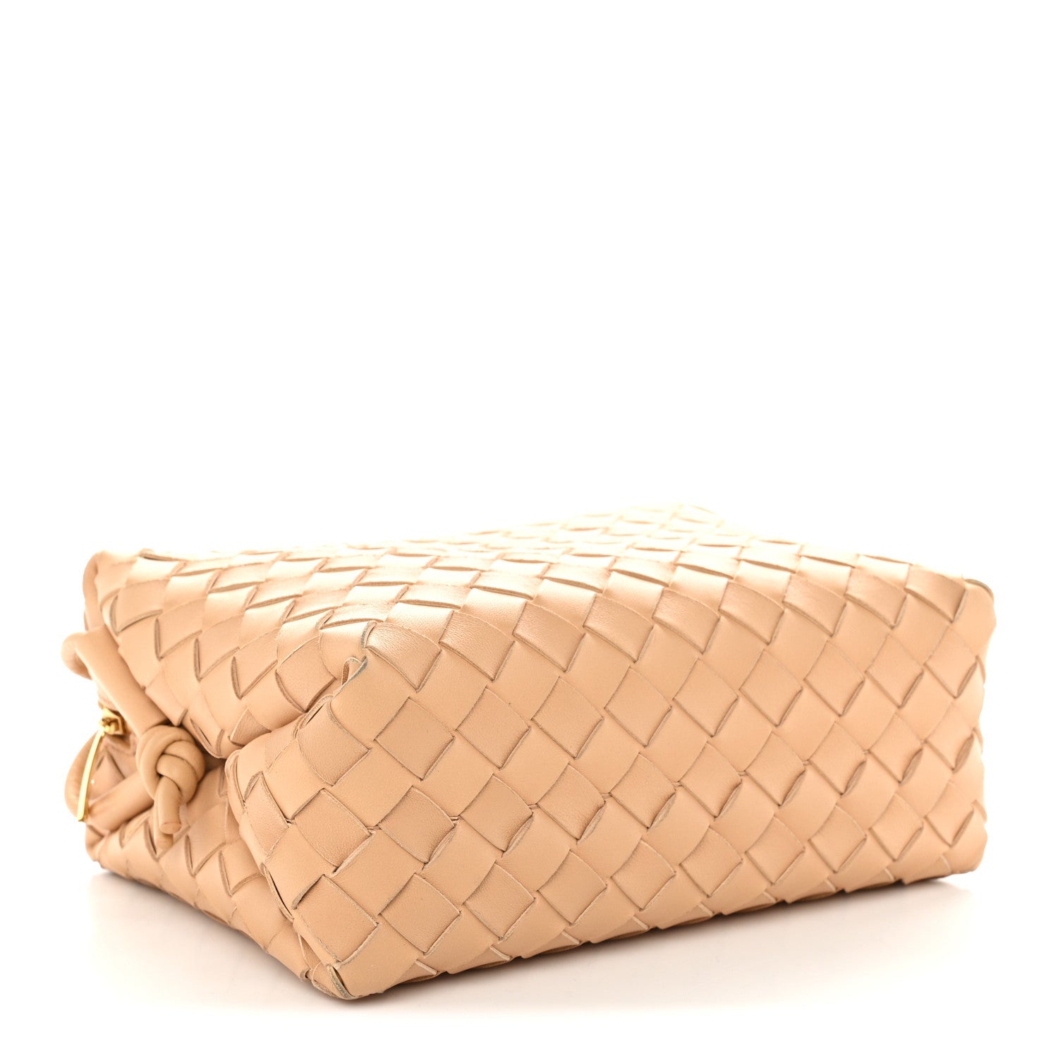 Bottega Veneta Nappa Intrecciato Small Loop Camera Bag Almond
